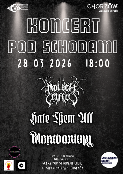 Plakat wydarzenia:  Koncert pod Schodami Chorzowska Scena Alternatywna 